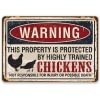 Chicken Warning- Vintage Metal Signs(12*16Inch)