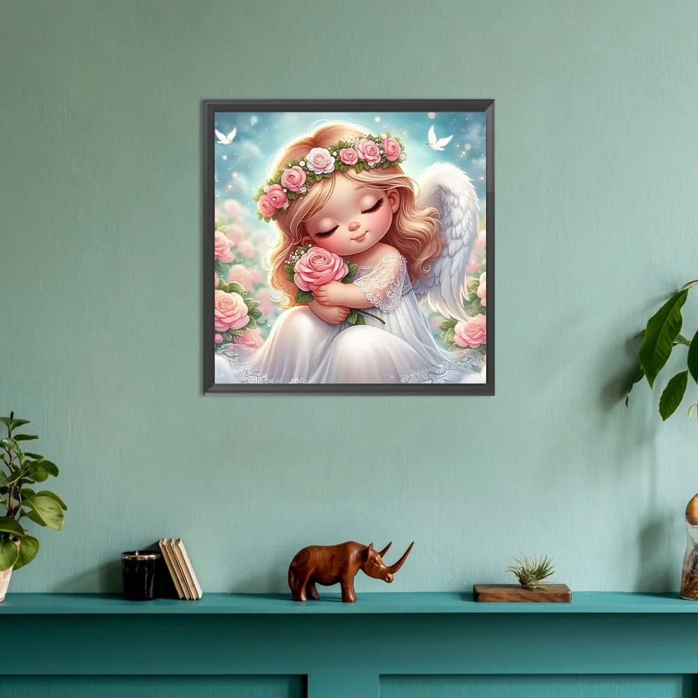 Full Round Diamond Painting 30*30cm - Angel Girl