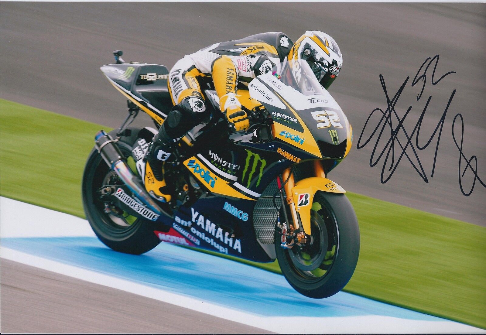 James Toseland SIGNED YAMAHA TECH3 Monster GP 12x8 Photo Poster painting AFTAL COA Antoniolupi