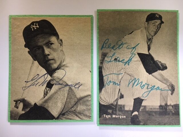 Gil McDougald Vintage Signed & Mounted NY Yankees Photo Poster painting 3 1/2 x 2 1/2 inches COA