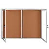 [US Local Warehouse] Enclosed Bulletin Board with Locking Door Outdoor Bulletin Board Aluminum Frame Wall Display Case Weatherproof for  Office Commercial Hospital Etc