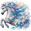 Flower Horse-11CT Stamped Cross Stitch 45*45cm tapestrymarket
