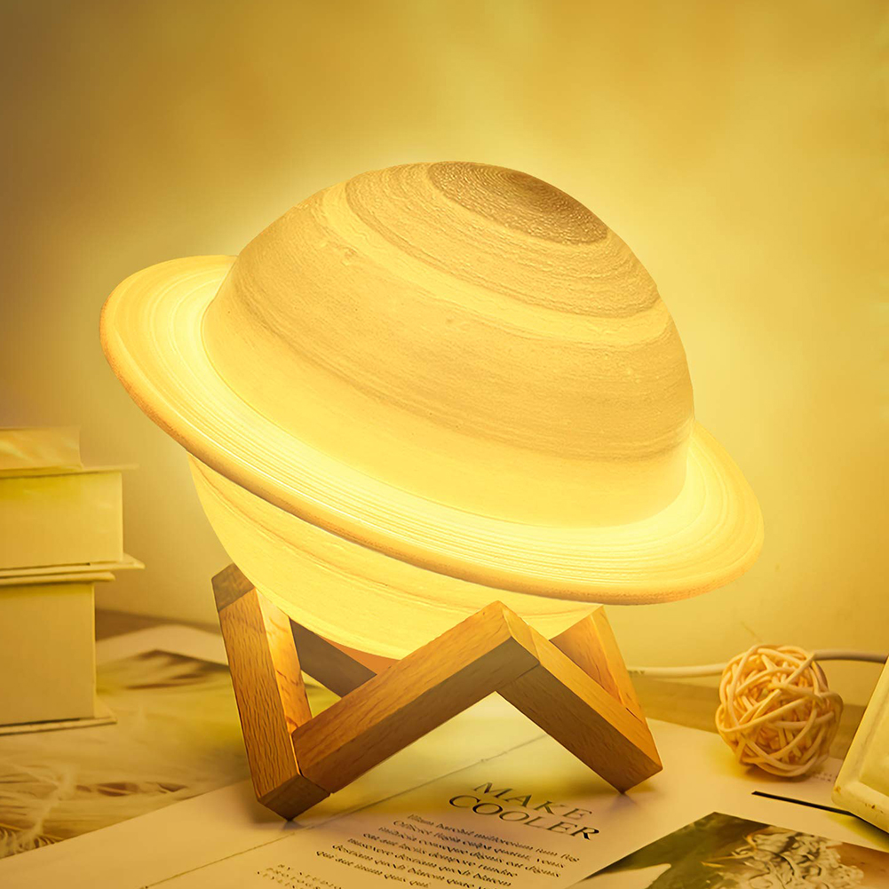 

15cm 3D Saturn USB Remote Control Smart Night Light Bedside Lamp Children, 501 Original