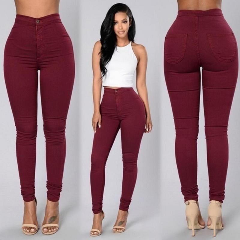 Female Trousers High Waist Stretch Slim Pencil Trousers Women Clothing Pants Sexy Ladies Plus Size Skinny Pants S-3XL