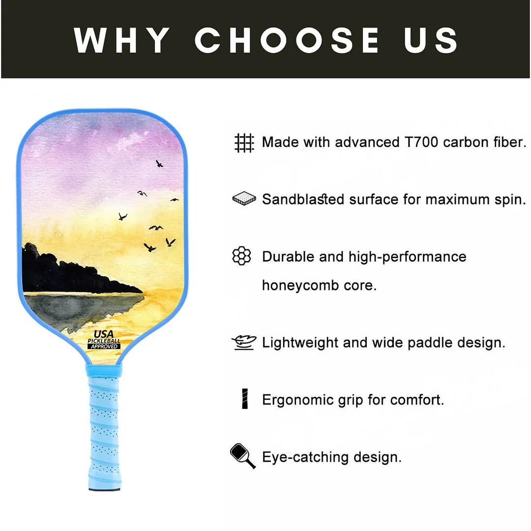 Original Paddle (16mm) T700 Sandblasted Carbon Fiber-Playful Paint Paddle