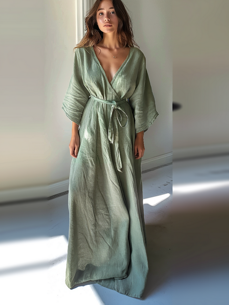 Linen Cotton Maxi Dress