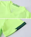 Quick Dry Short Sleeve T-shirt and Mesh Shorts Soccer Set Color: Green