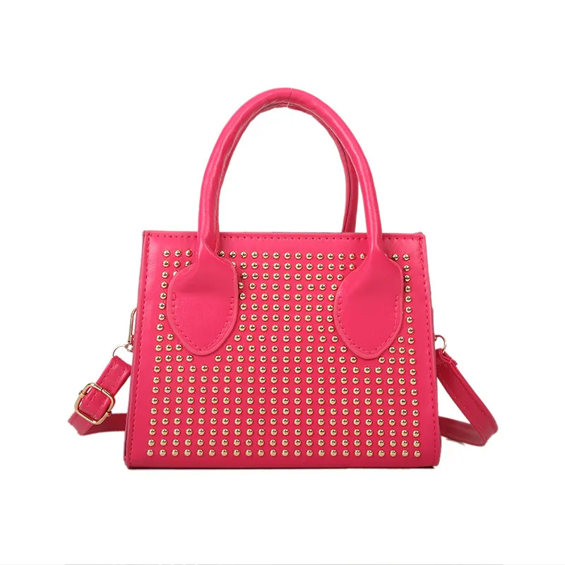Women simple bright diamond inlaid bag Trendy portable shoulder crossbody bag