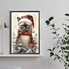 (40*60cm)Christmas Kitty - Full Round Drill Diamond Painting