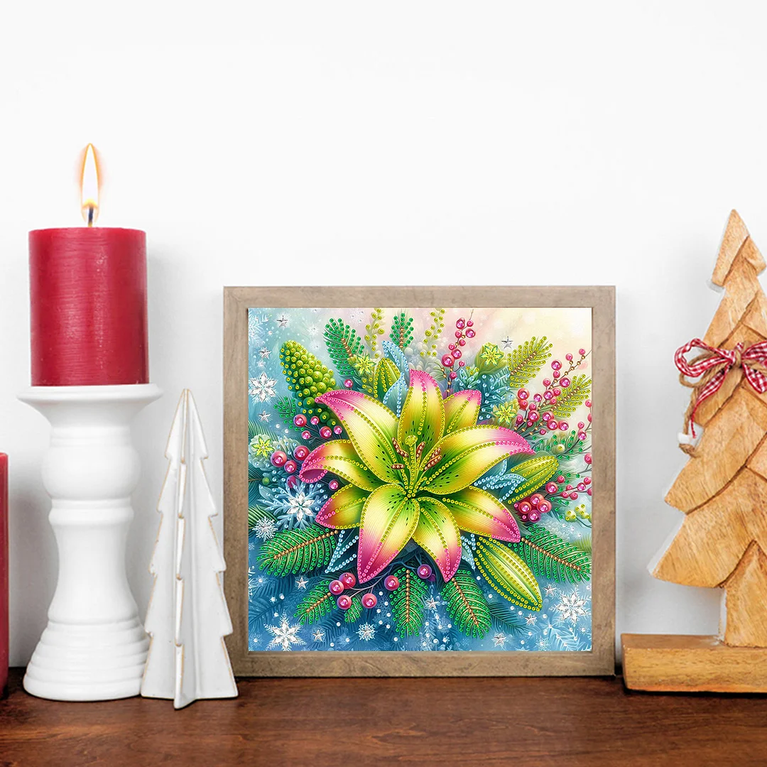 Lily - Partial Special Shaped Drill Diamond Painting Kits (Canvas|30*30cm)