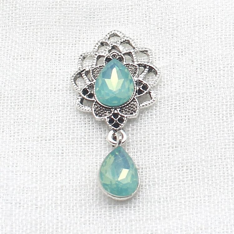 New Fashion 10 Pcs/Lot 24*50MM Mixed Color Retro Alloy Drop Water Drop Pendant DIY