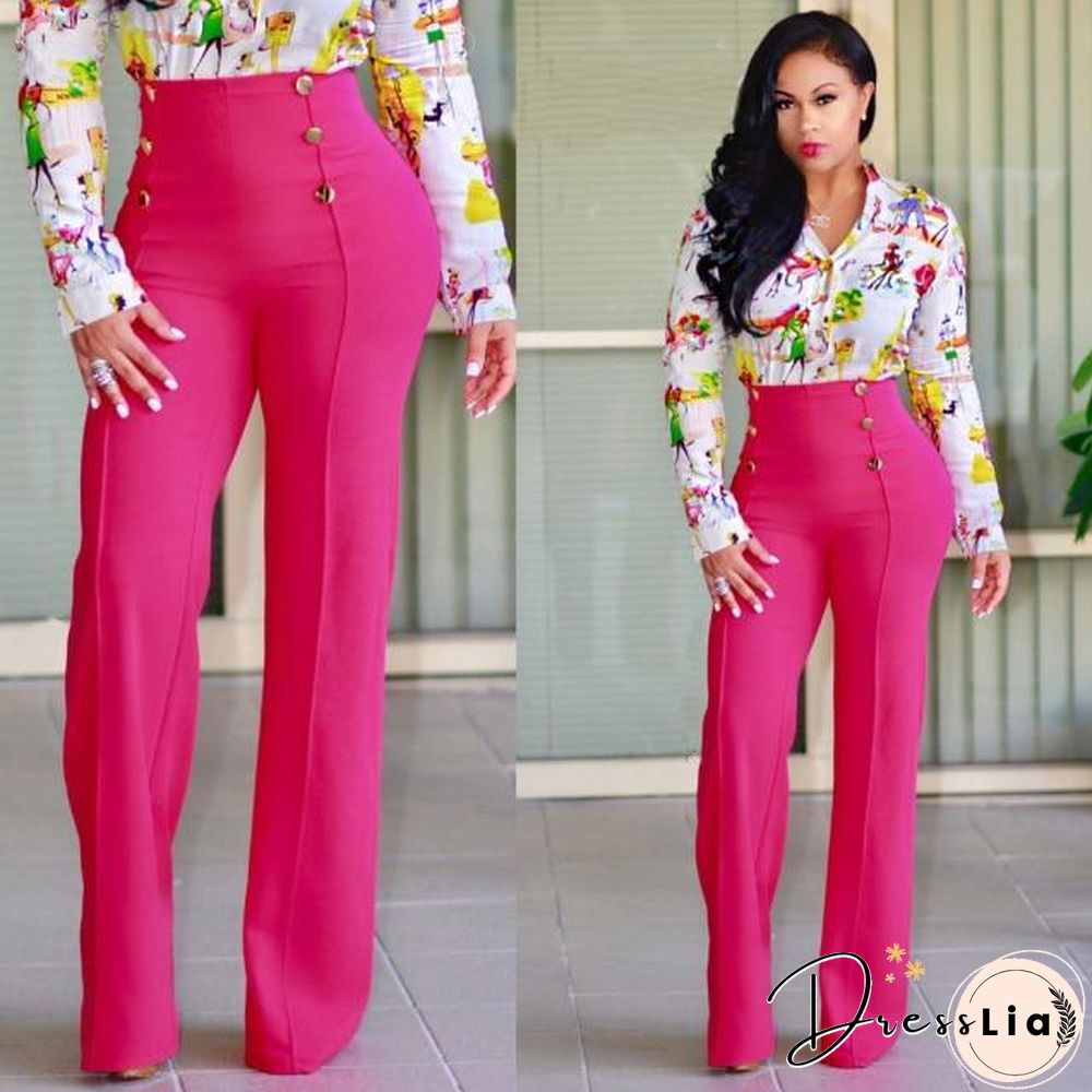 summer clothes for women pants high waist long pants female women clothes plus size trousers P15697