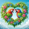 Papagei - speziell geformtes Diamantgemälde - 30*30cm