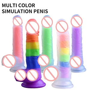 Clear Realistic Penis Dildo Vibrator for Women