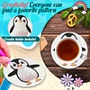 6 kits d&rsquo;art en carton anim&eacute; DIY Diamond Peinture en bois avec support (Pinguin)