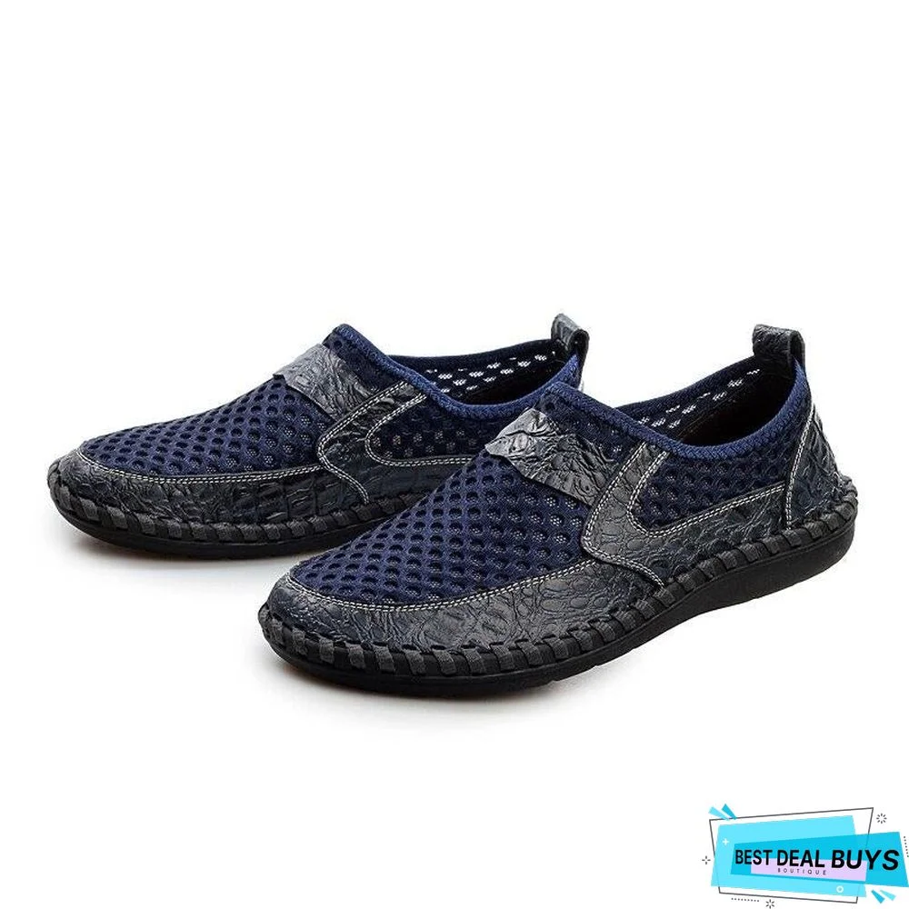 Men Oversize Mesh Flats Casual Teaching Soft Comfortable Loafers Shoes