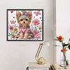 Diamond Painting-DIY Crystal Rhinestone Flower Yorkie