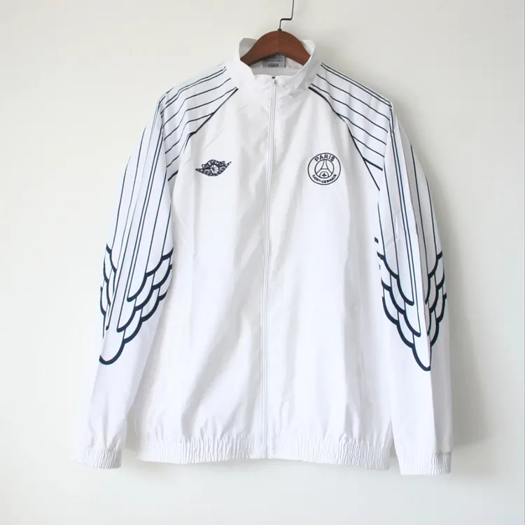 Psg Paris Saint-Germain Windbreaker White Classic Style 