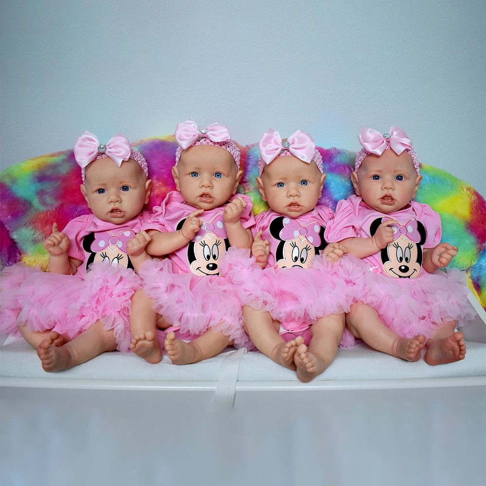[NEW2023] 20" Cute Girl Silicone Vinyl Body Baby Reborn Doll Named Abraham & Absalom & Adair & Adolf with "Heartbeat" and Sound