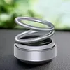 Solar Powered Aroma Diffuser Rotating Suspension Double Ring Car Perfume for Car