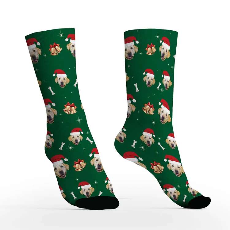 Custom Pet Face Christmas Socks with Photos