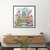 [Limited stock-Cross Stitch]Flower Castle 1-Partial Embroidery 2 Strands 14CT Stamped Cross Stitch-42*40CM