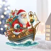 (US Local)Santa Claus & Boat DIY Table Top Diamond Painting Ornament Kits