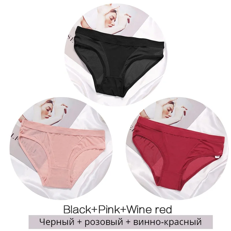 FINETOO Women Low Waist Panties Transparent Mesh Underpants M-2XL Ladies Briefs Female Underwear Fashion Girl Panty Lingerie New