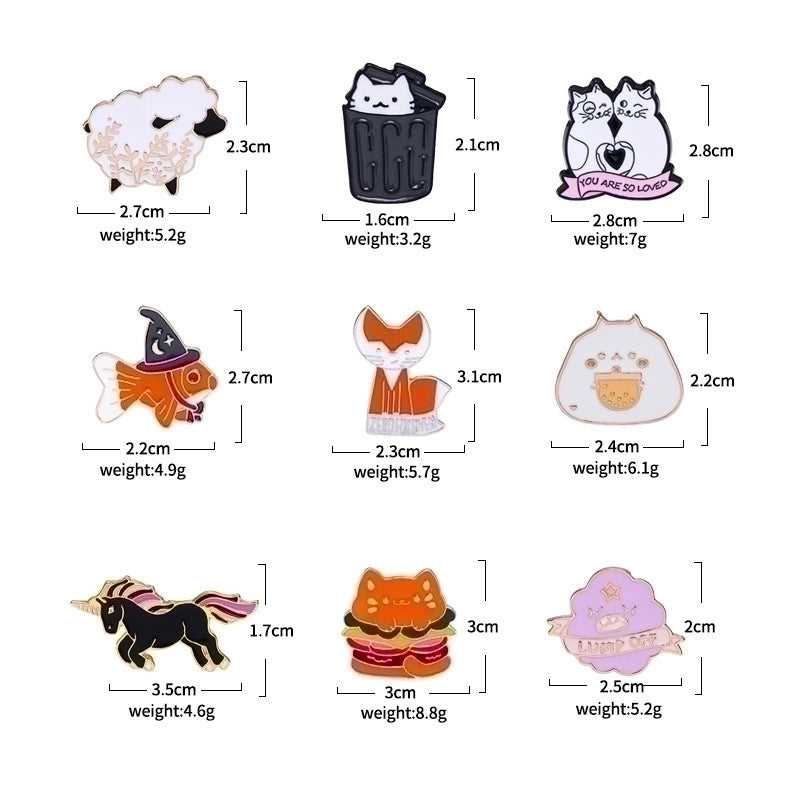 Cartoon Style Cute Cowboy Style Animal Alloy Stoving Varnish Plating Kid’s Unisex Brooches Collar Pin
