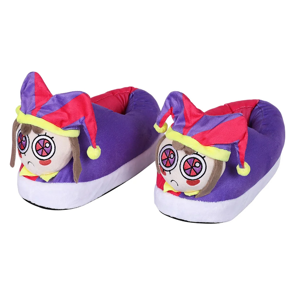 TV The Amazing Digital Circus 2023 Pomni Plush Slippers Cosplay Accessories Halloween Carnival Props