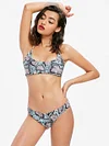 ZAFUL 2019 Hot New Arrival Sexy Bikinis Snakeskin Print High Leg Bikini Set Women Swimsuit Swimwear Wear on both sides Biquini