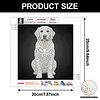 DIY Pearl Painting Dog for Home Wall Decor(25x25cm)