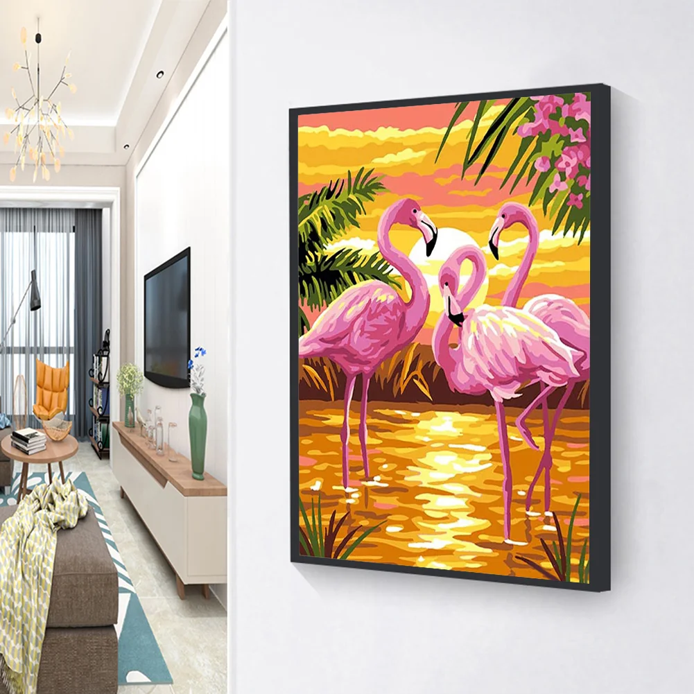 11ct 3-Strand Stampted Cross Stitch - Flamingo(36*46cm)