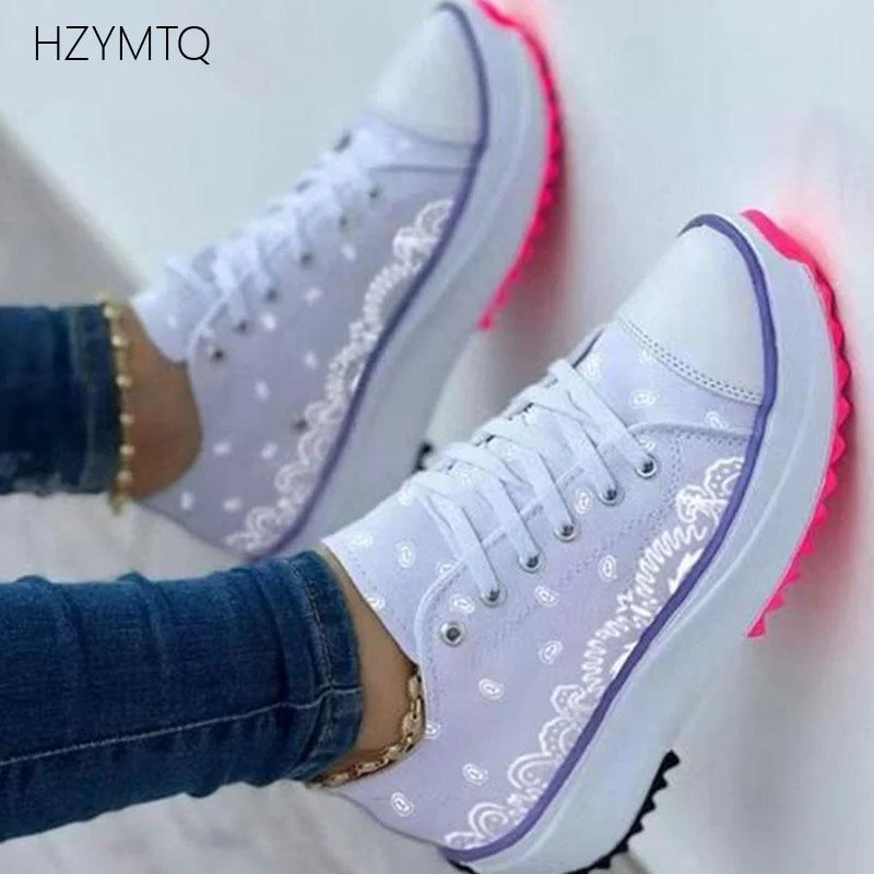 Women Canvas Sneakers Comfort Platform Design Shoes 2022 Low Top Female Casual Fashion Lady Sports Footwear Zapatillas Mujer New