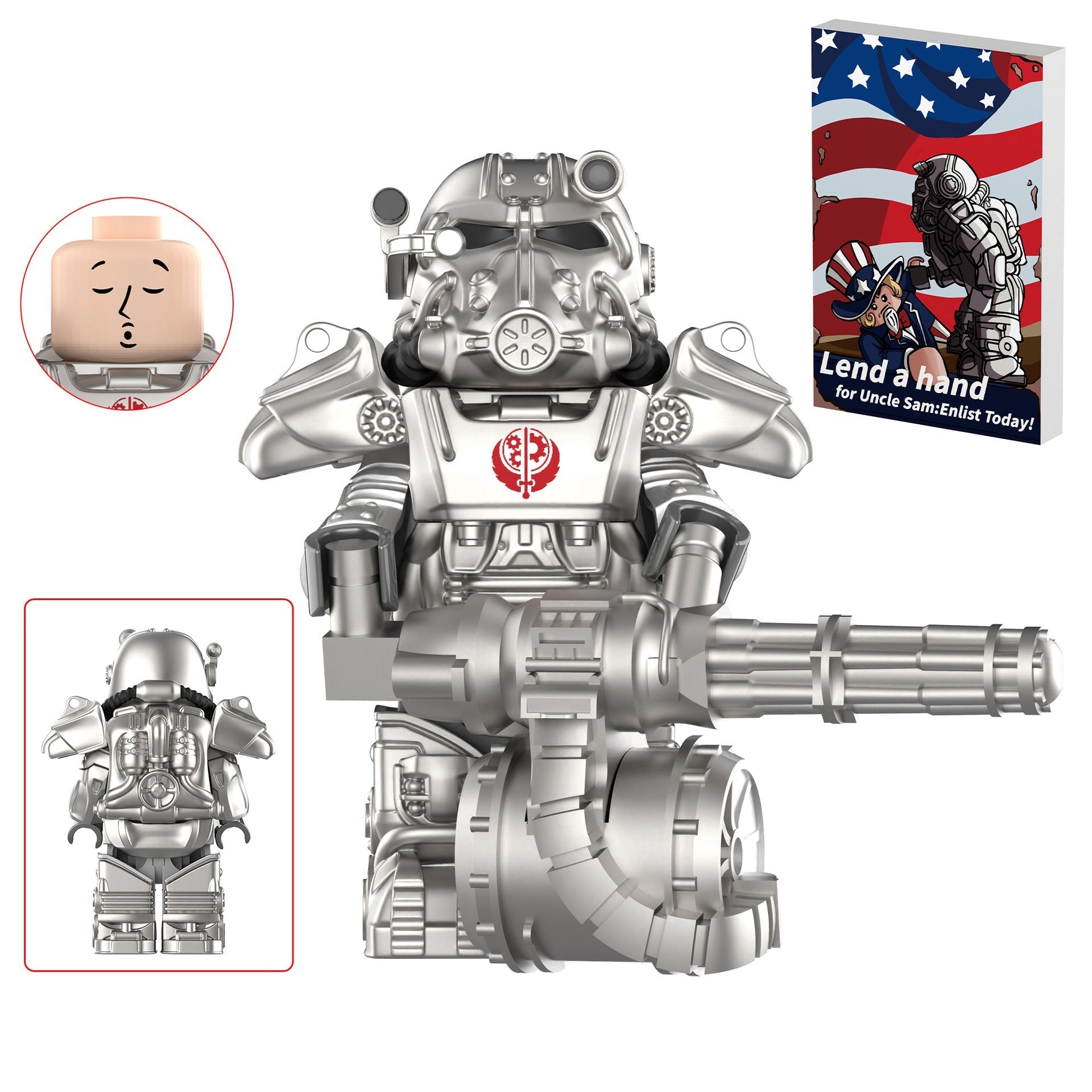Brotherhood of Steel T-60 Power Armor Custom Fallout Minifigure LBS monstertoys
