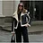 Women Patchwork Cropped Jackets Pu Leather Fur Lambswool Fashion Thicken Lapel Collar Short Overcoats Winter Lady Warm Outwear