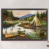 Golden Stream-14CT Stamped Cross Stitch 73*52cm/28.74*20.47in(Big Size)