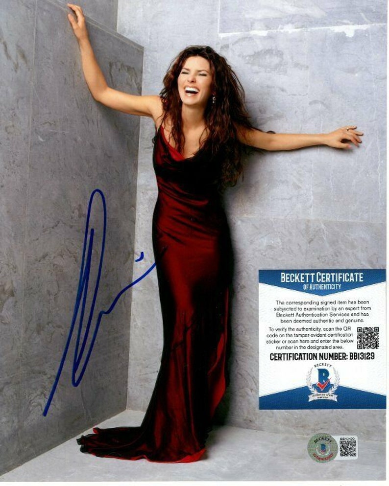 Shania twain signed 8x10 Photo Poster painting beckett bas