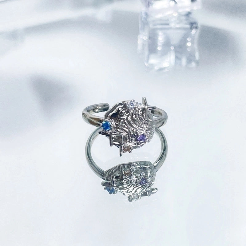 IG Style Cool Style Star Heart Shape Butterfly Copper Plating Inlay Zircon Open Rings