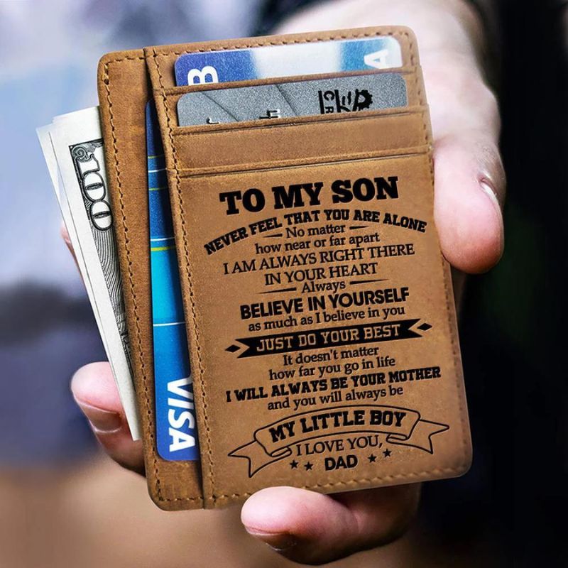 Unique Gift Dad To Son - Just Do Your Best - Card Wallet