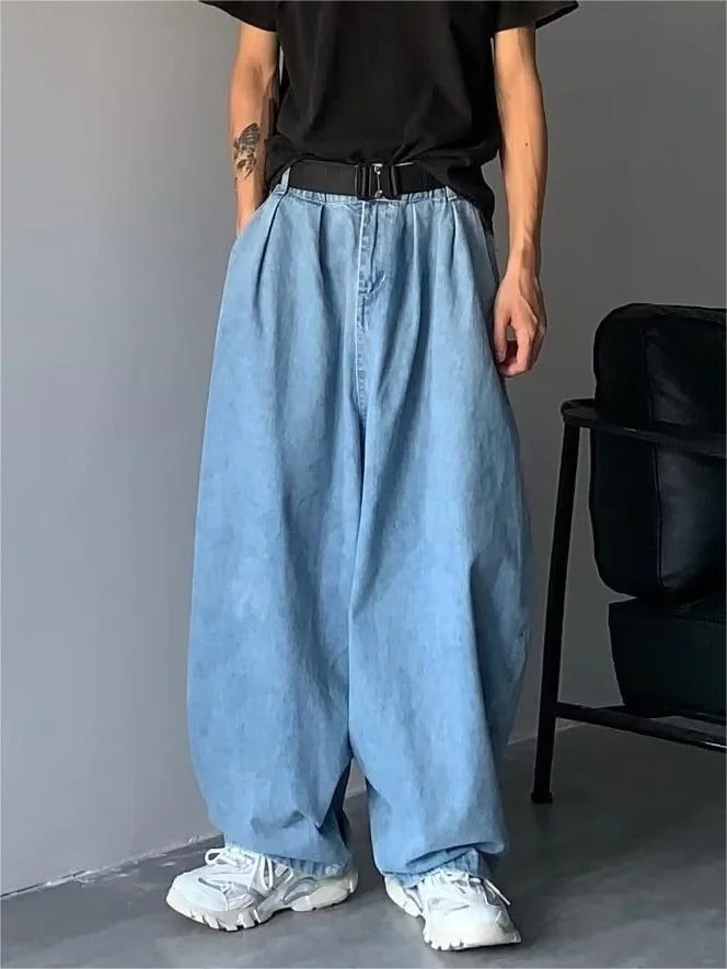 Brownm Vintage Men's Skater Baggy Denim Jeans