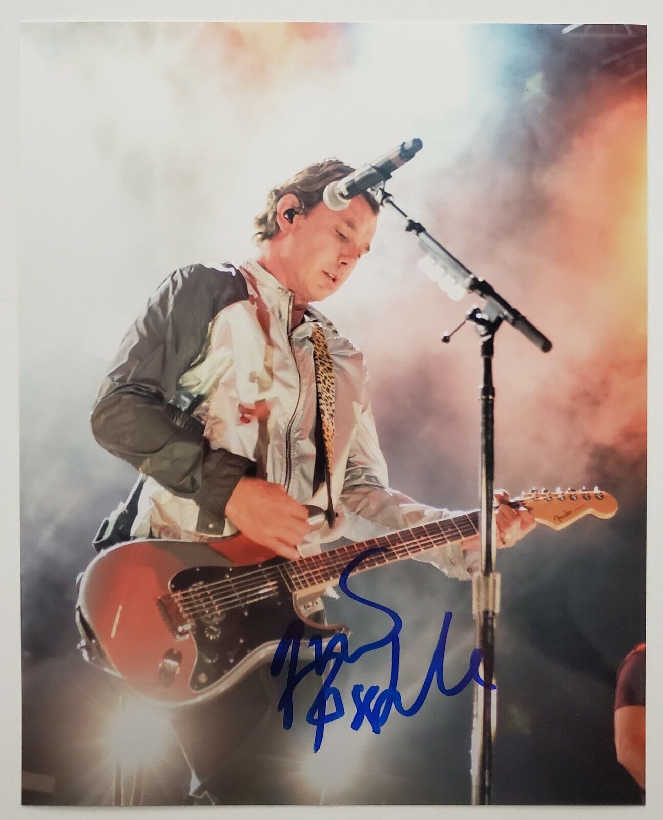 Gavin Rossdale Signed Metallic 8x10 Photo Poster painting Bush Lead Singer Guitarist Legend RAD