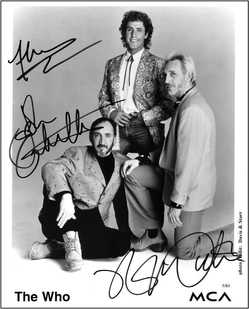 The Who Band SIGNED AUTOGRAPHED 10 X 8