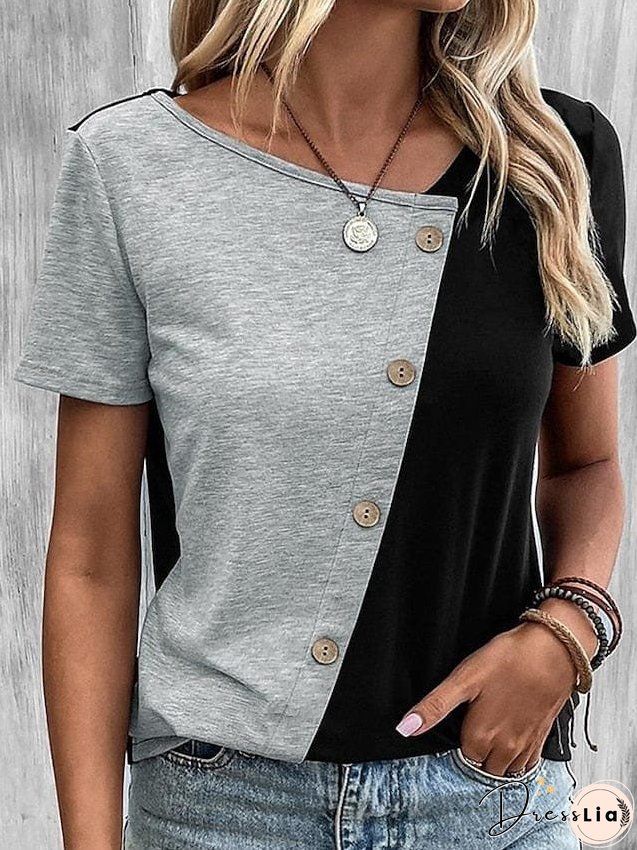 Comfortable V Neck Blouse