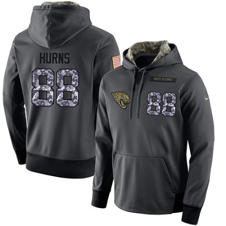 NFL Men's  Jacksonville Jaguars #88 Allen Hurns Stitched Black Anthracite Salute to Service Player Performance Hoodie