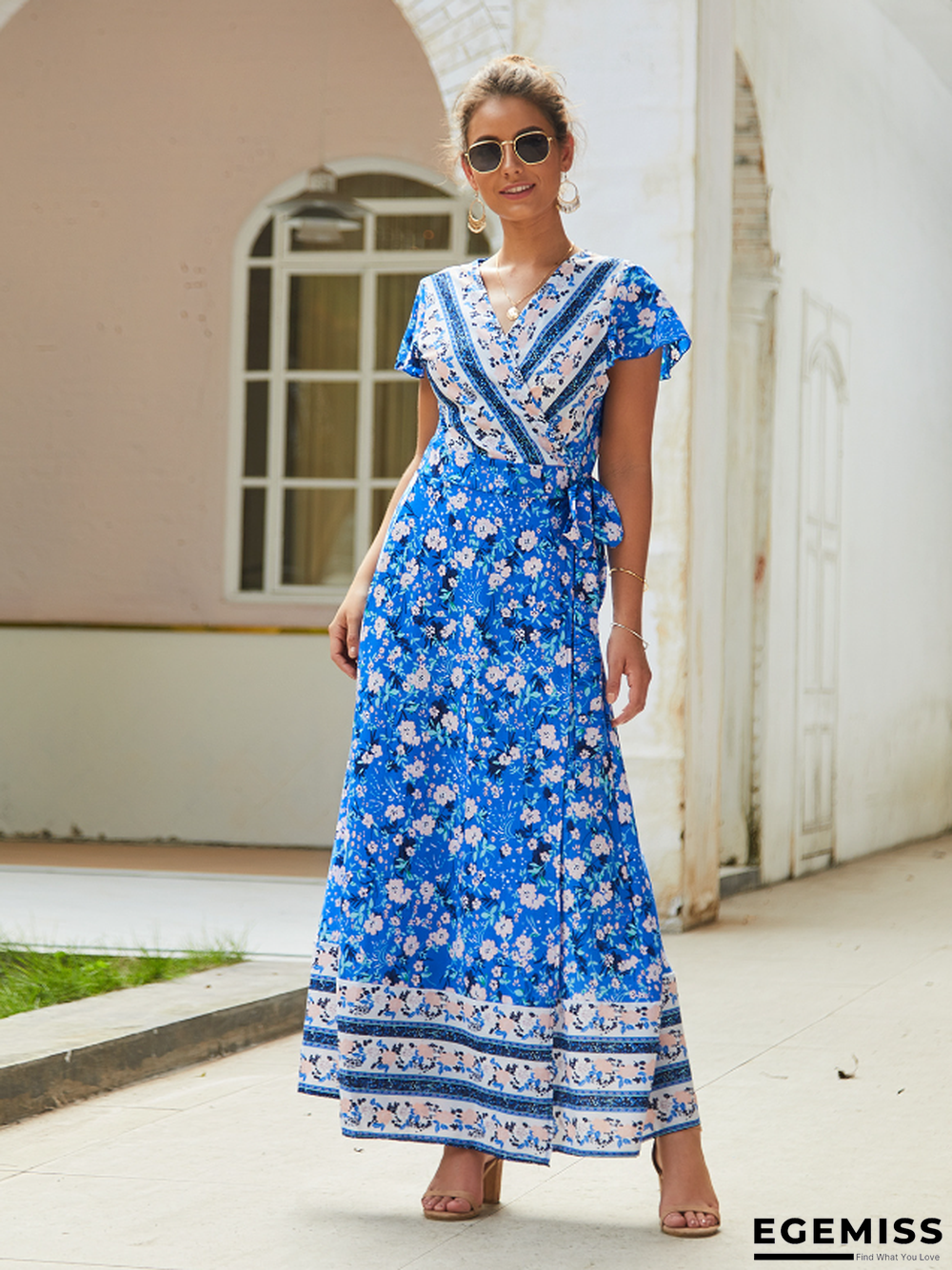 Summer Vacation Print Sexy Jumpsuit Dress Women's Wear | EGEMISS