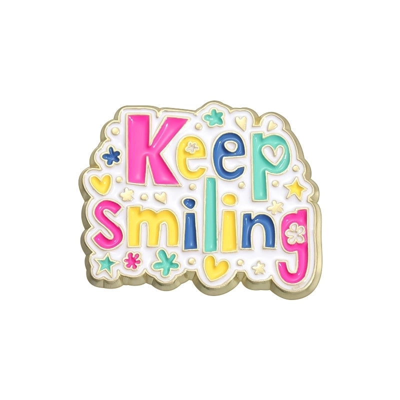 Cartoon Style Pin Letter Alloy Stoving Varnish Unisex Brooches