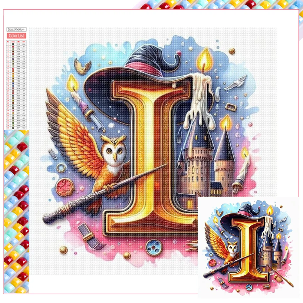 Diamond Painting - Full Square Drill - Harry Potter Letters(Canvas|35*35cm)