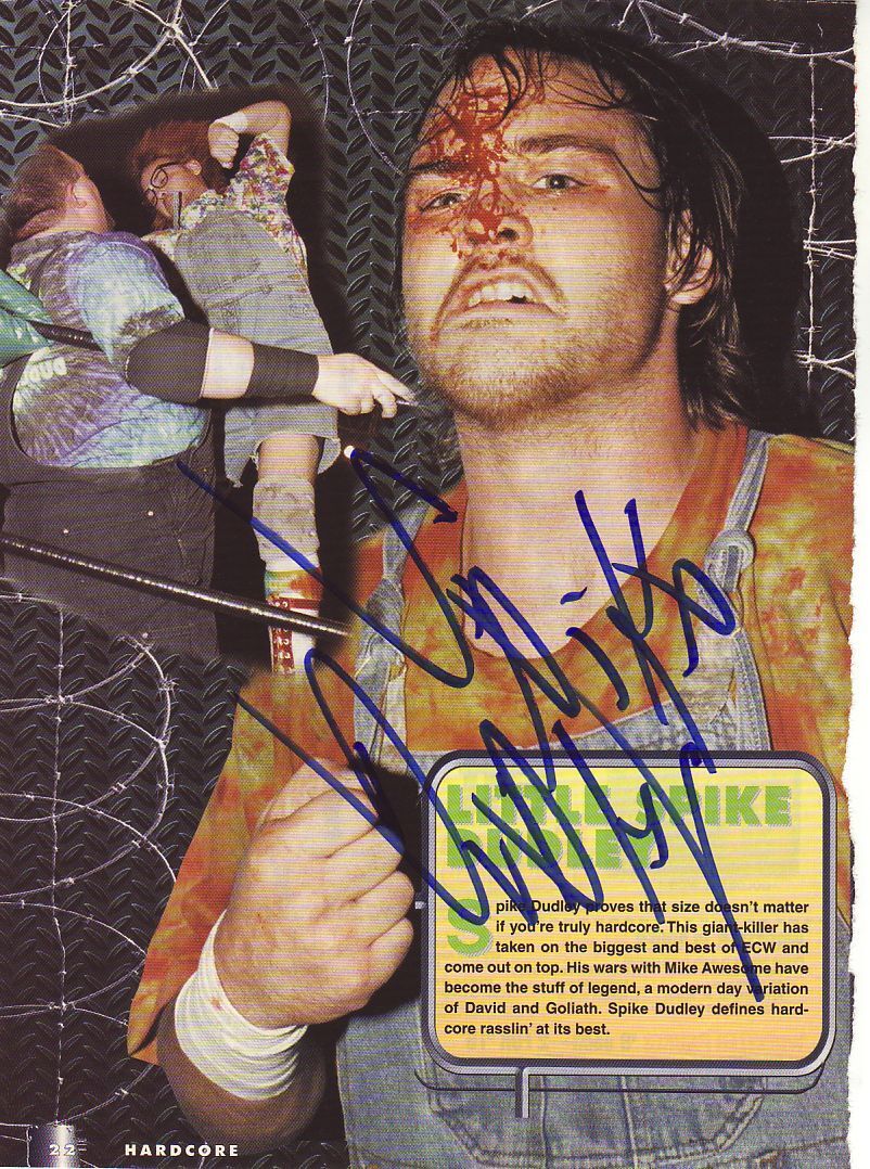 WWE WWF SPIKE DUDLEY AUTOGRAPHED HAND SIGNED 8X10 Photo Poster painting WRESTLING PICTURE