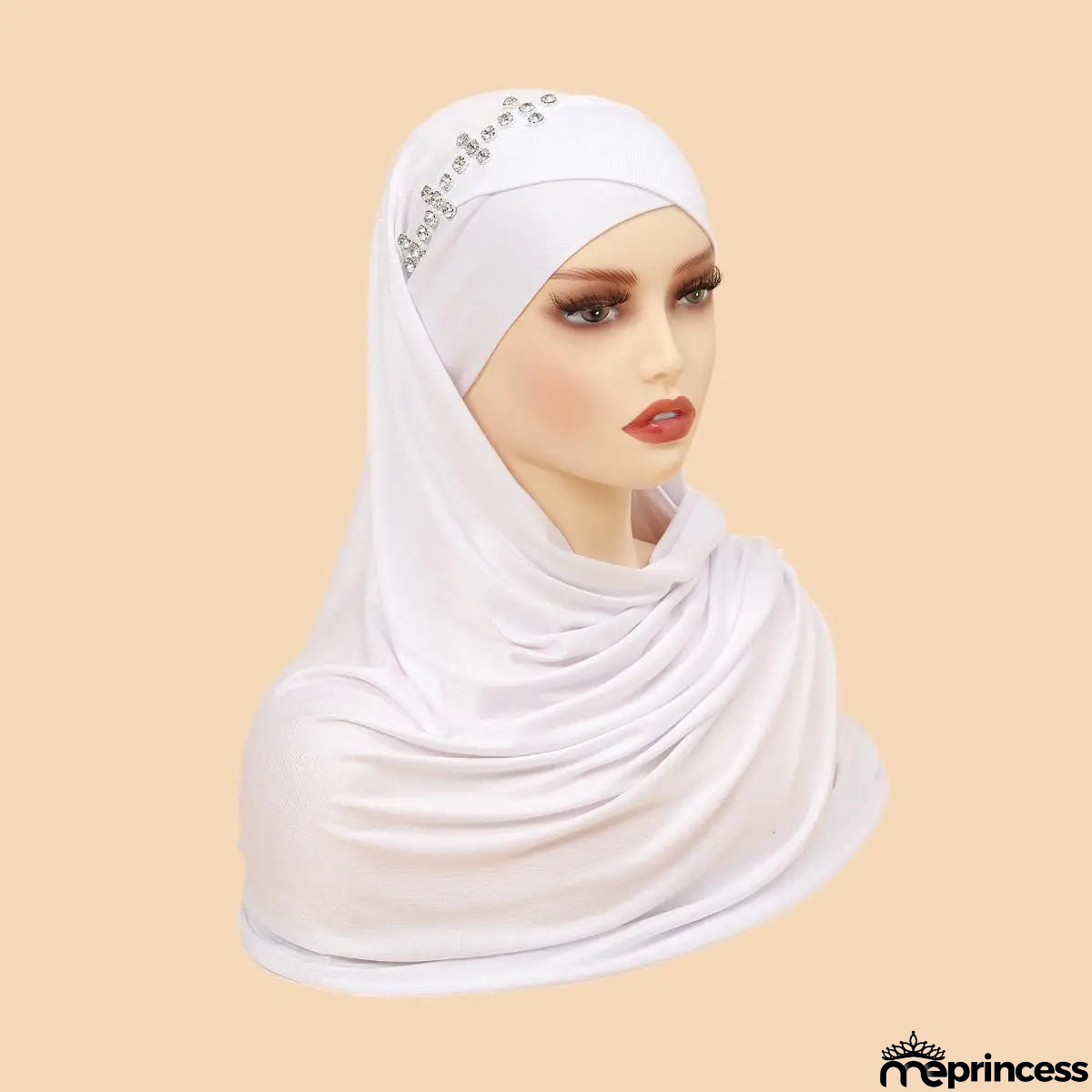 Women's Arabian Polyester Head Wrap Rhinestone Elegant Hijabs